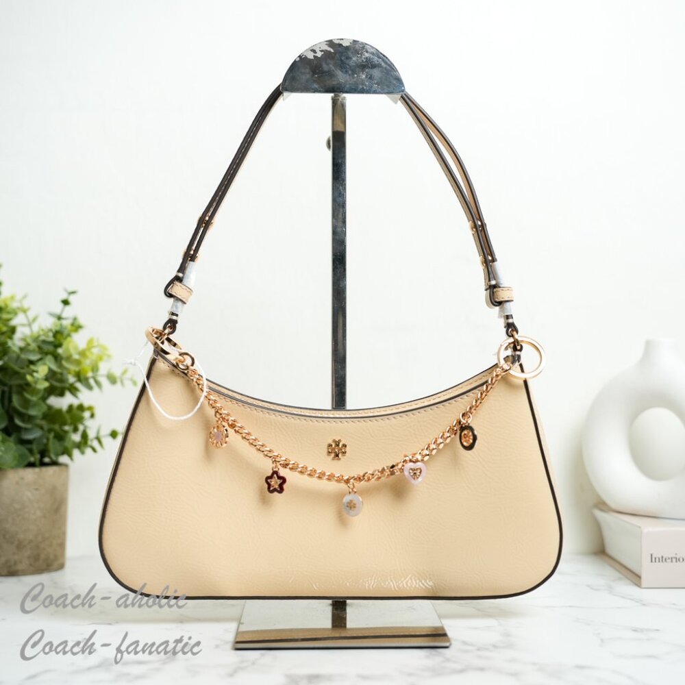 Tory Burch Emerson Charms Shoulder Bag in Soft Serve NWT